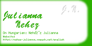 julianna nehez business card